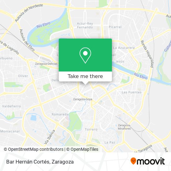 Bar Hernán Cortés map