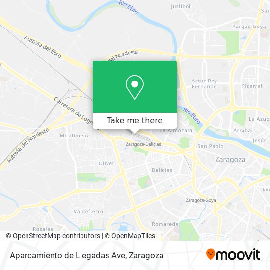 Aparcamiento de Llegadas Ave map