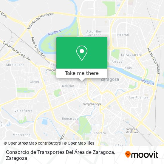 Consorcio de Transportes Del Área de Zaragoza map