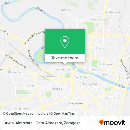 Avda. Almozara - Cdm Almozara map