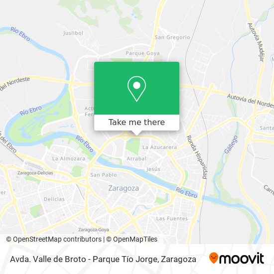 Avda. Valle de Broto - Parque Tío Jorge map