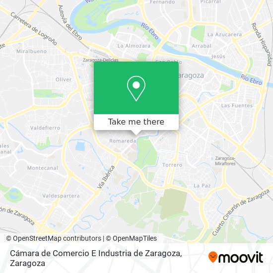 mapa Cámara de Comercio E Industria de Zaragoza