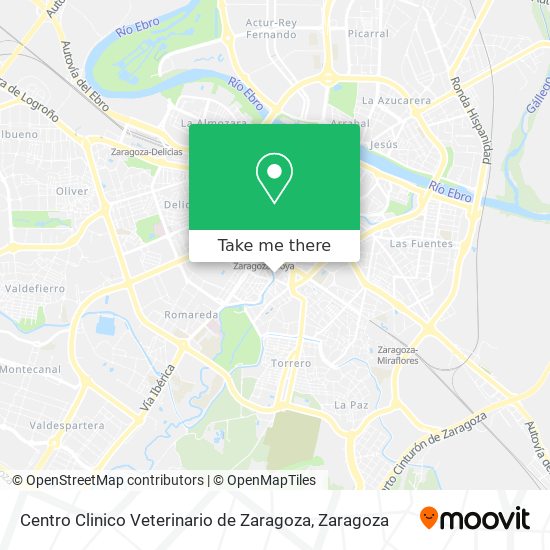 Centro Clinico Veterinario de Zaragoza map