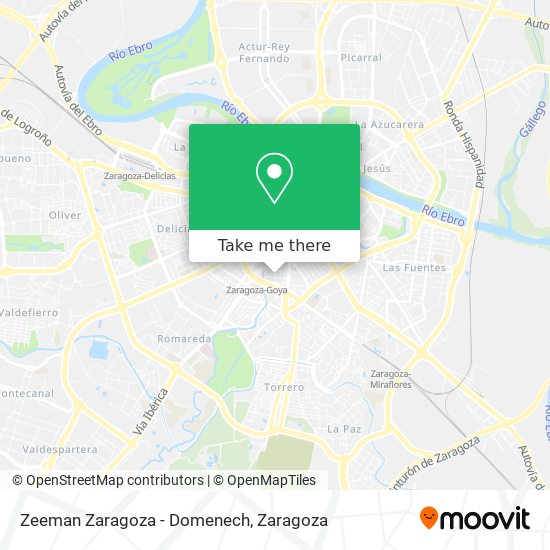 Zeeman Zaragoza - Domenech map