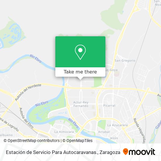 Estación de Servicio Para Autocaravanas. map