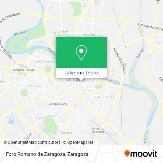 Foro Romano de Zaragoza map
