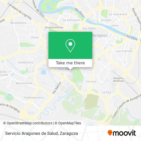 Servicio Aragones de Salud map