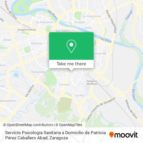 Servicio Psicología Sanitaria a Domicilio de Patricia Pérez Caballero Abad map
