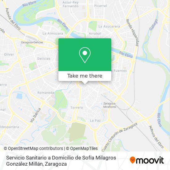Servicio Sanitario a Domicilio de Sofía Milagros González Millán map