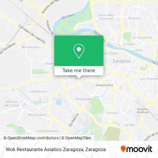 mapa Wok Restaurante Asiatico Zaragoza