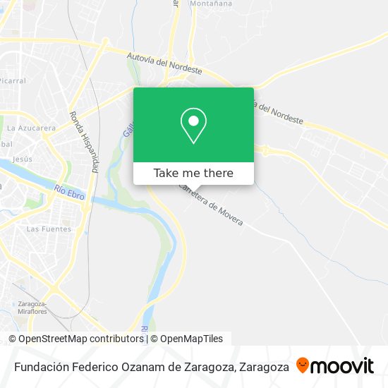 mapa Fundación Federico Ozanam de Zaragoza