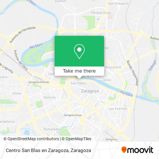Centro San Blas en Zaragoza map