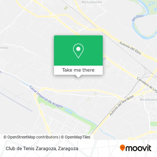 mapa Club de Tenis Zaragoza