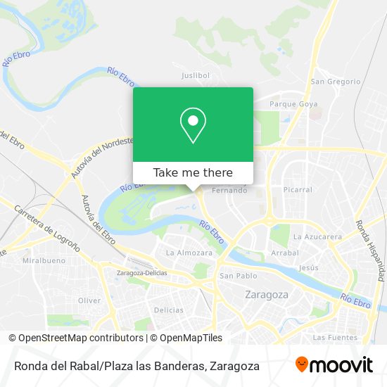 Ronda del Rabal / Plaza las Banderas map