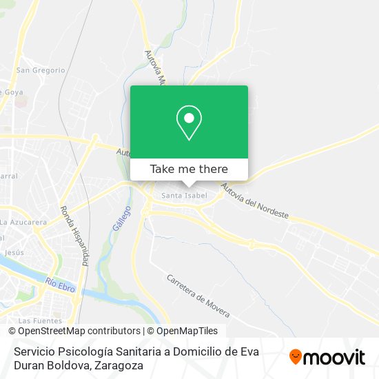 Servicio Psicología Sanitaria a Domicilio de Eva Duran Boldova map