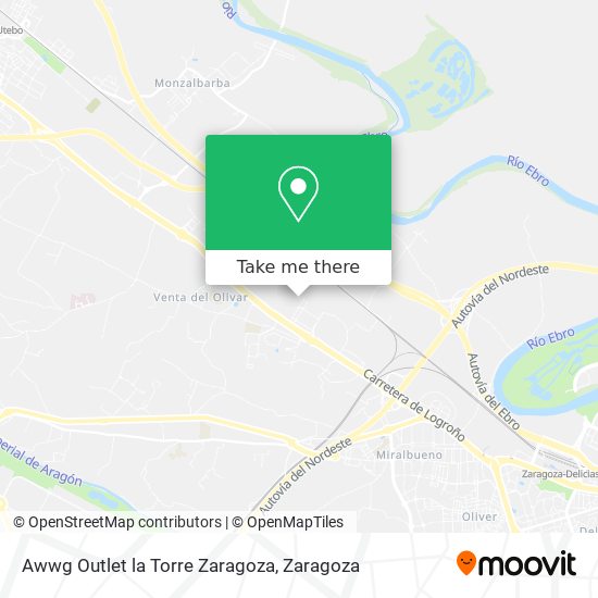 Awwg Outlet la Torre Zaragoza map