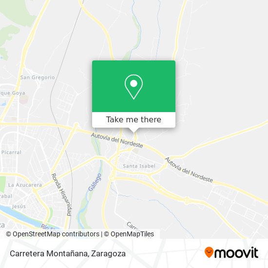 Carretera Montañana map