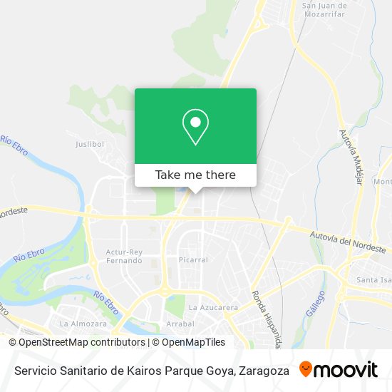 Servicio Sanitario de Kairos Parque Goya map