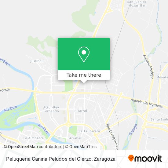 Peluqueria Canina Peludos del Cierzo map