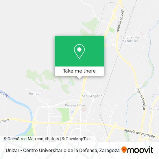 Unizar - Centro Universitario de la Defensa map