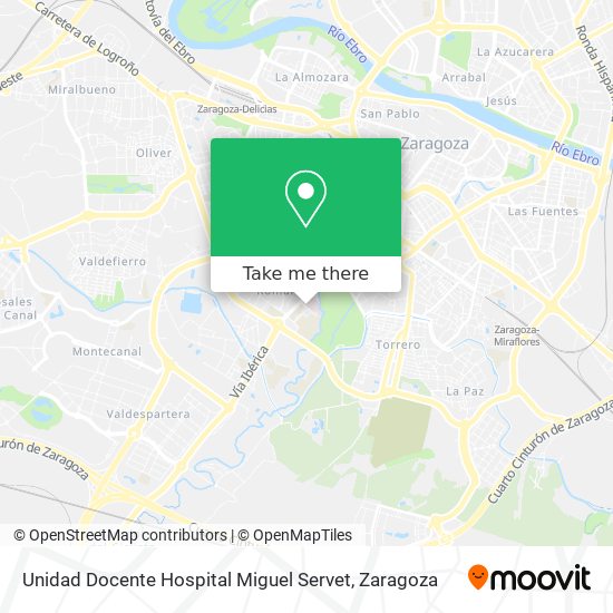 mapa Unidad Docente Hospital Miguel Servet