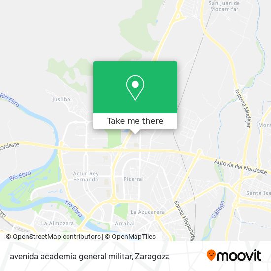 mapa avenida academia general militar