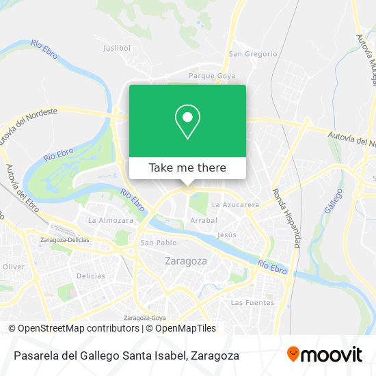 Pasarela del Gallego Santa Isabel map