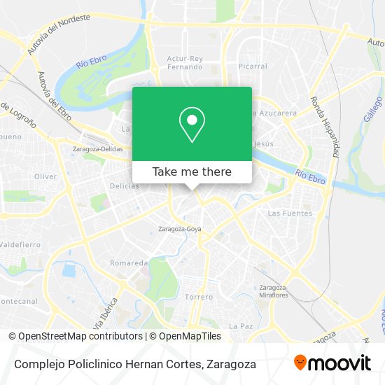 mapa Complejo Policlinico Hernan Cortes