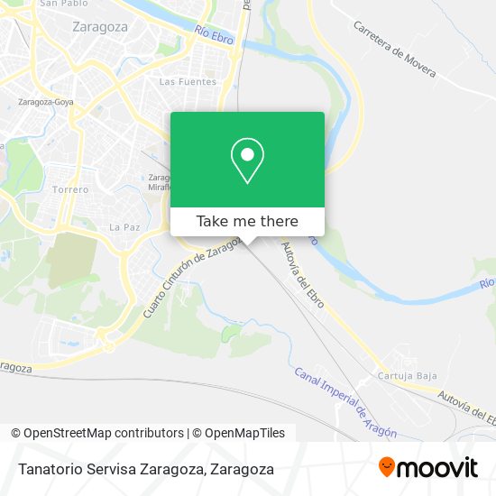 Tanatorio Servisa Zaragoza map