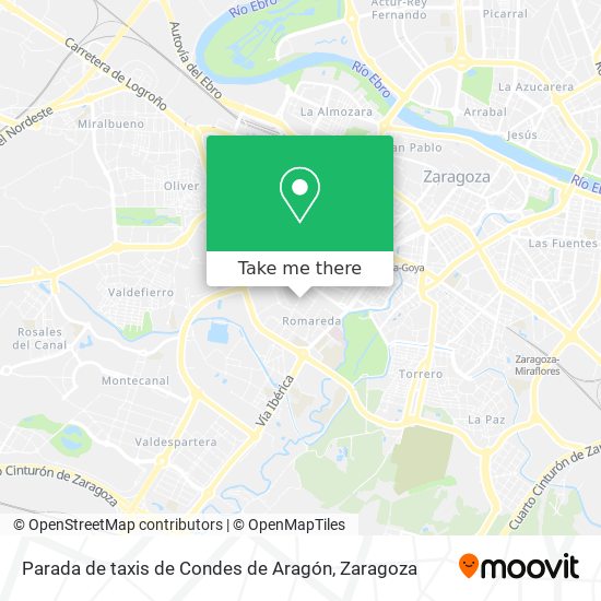 Parada de taxis de Condes de Aragón map