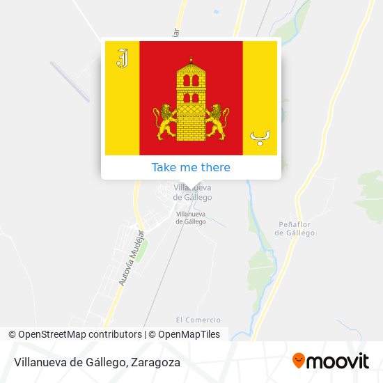 Villanueva de Gállego map