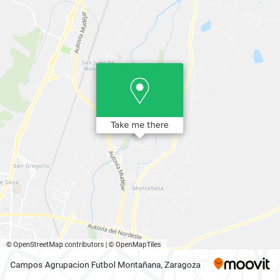 Campos Agrupacion Futbol Montañana map