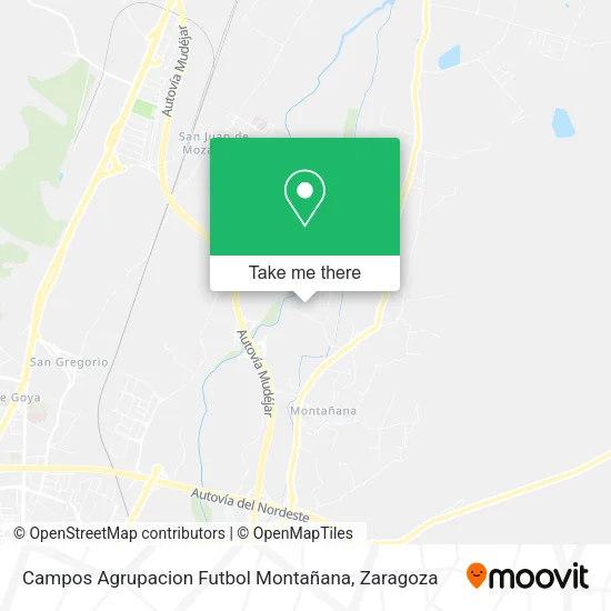 Campos Agrupacion Futbol Montañana map