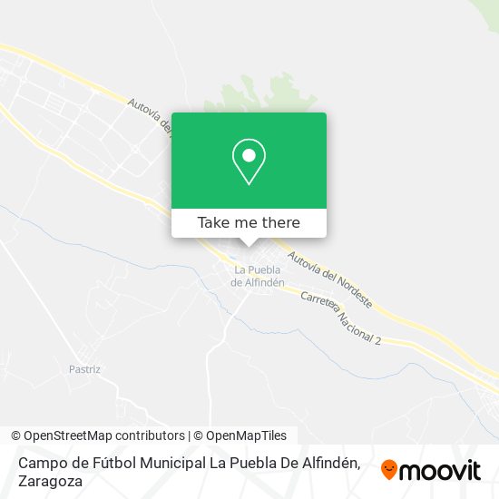 Campo de Fútbol Municipal La Puebla De Alfindén map