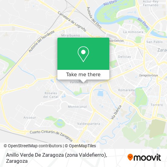 Anillo Verde De Zaragoza (zona Valdefierro) map