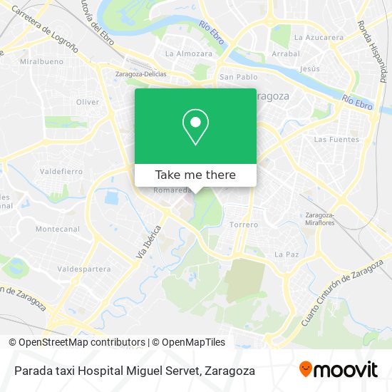 mapa Parada taxi Hospital Miguel Servet
