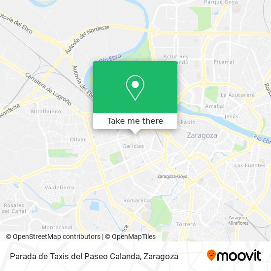 Parada de Taxis del Paseo Calanda map
