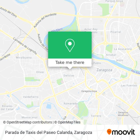 mapa Parada de Taxis del Paseo Calanda