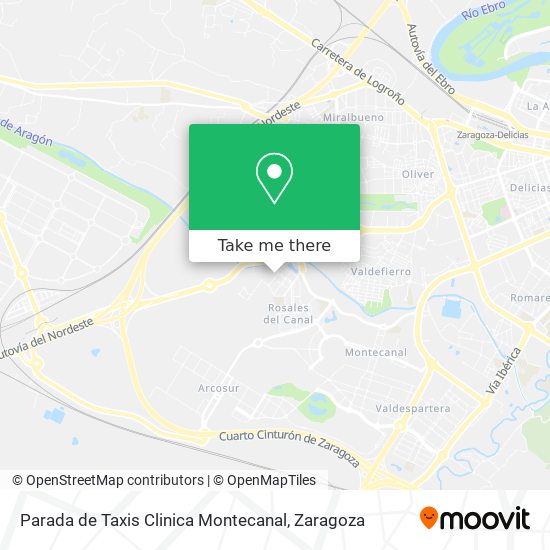 mapa Parada de Taxis Clinica Montecanal