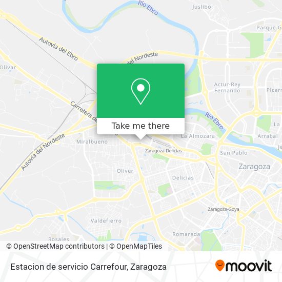 Estacion de servicio Carrefour map
