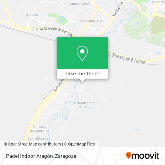 Padel Indoor Aragón map