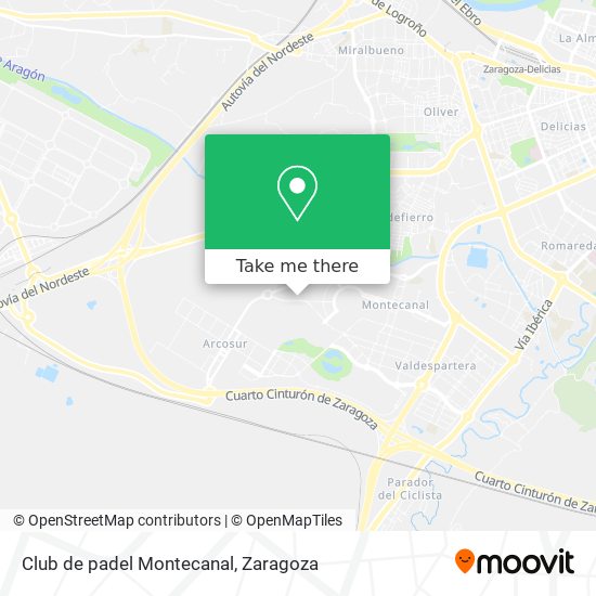 Club de padel Montecanal map
