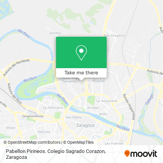 Pabellon Pirineos. Colegio Sagrado Corazon map