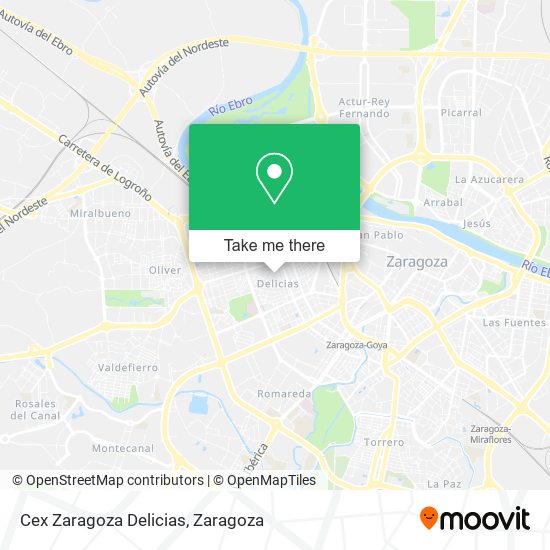 Cex Zaragoza Delicias map