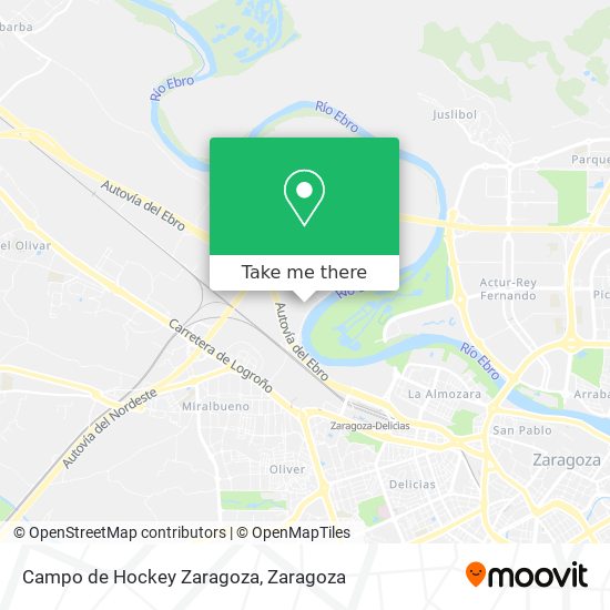 Campo de Hockey Zaragoza map