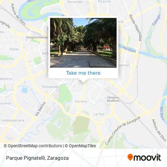 Parque Pignatelli map