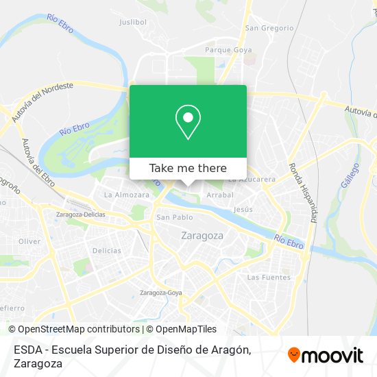 ESDA - Escuela Superior de Diseño de Aragón map