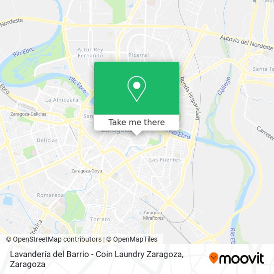 Lavandería del Barrio - Coin Laundry Zaragoza map
