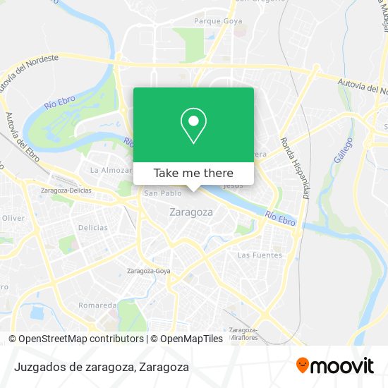 mapa Juzgados de zaragoza