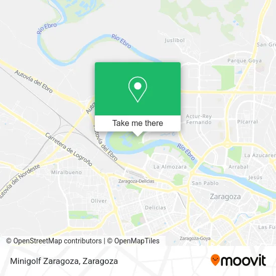 Minigolf Zaragoza map